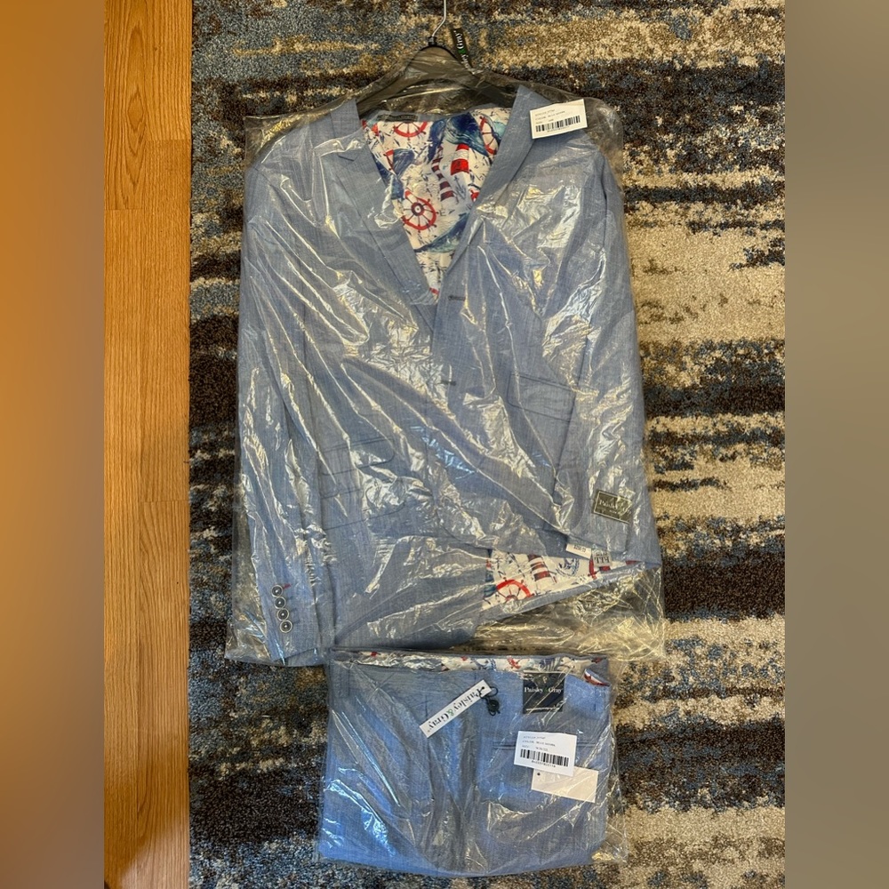 Men’s Paisley and Gray 2 Piece Suit